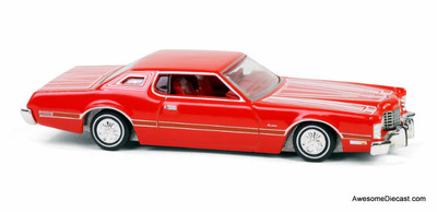 1973 Ford Thunderbird (California Lowrider), Red/Custom 1:64 Diecast Model Car by Greenlight