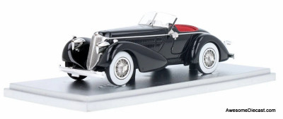 1934 Duesenberg Model A Krueger Special Roadster, Black 1:43 Resin Cast Model by Kess