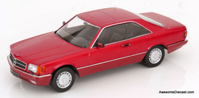 1985 Mercedes 500 SEC, Metallic Red 1:18 Diecast Model Car by KK Scale