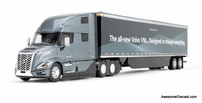 Volvo VNL 860 Sleeper Tractor w/53ft Trailer, Coastal Mist 1:50 Diecast Model Truck by First Gear
