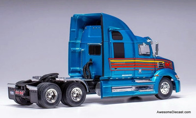 1965 Autocar A64 Day Cab Tractor, Metallic Blue 1:43 Diecast Model
