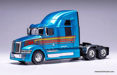 2016 Western Star 5700XE Sleeper Tractor, Metallic Blue/Custom 1:43 Diecast Model Truck by IXO