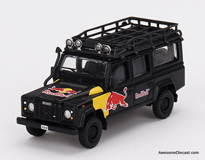 Land Rover Defender 110 Red Bull LUKA 2024 Red Bull Showrun (Taichung Exclusive) 1:64 Diecast Model Car by Mini GT