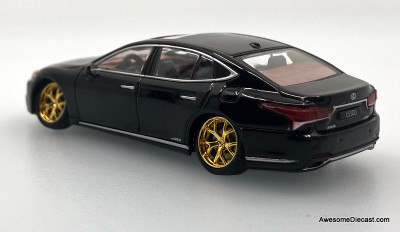 2018 Lexus LS500H, Black 1:64 Diecast Model Car by Enchery