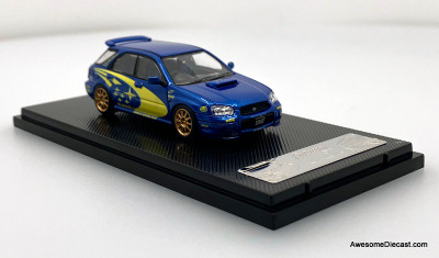 Subaru, WRX STi, Blue/Carbon Fiber, 1:64, Diecast Model Car, by