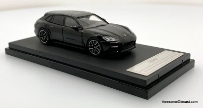 Porsche Panamera Turbo, Black 1:64 Diecast Model Car by Furuya