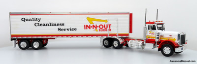 1973 Peterbilt 359 Tractor & Refrigerated Trailer: In-N-Out Burger 1:43 Diecast/ABS Plastic Model Truck by Iconic Replicas