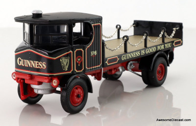 Sentinel Steam Wagon Flatbed w/Chains: Guinness 1:50 Diecast Model Truck by Corgi