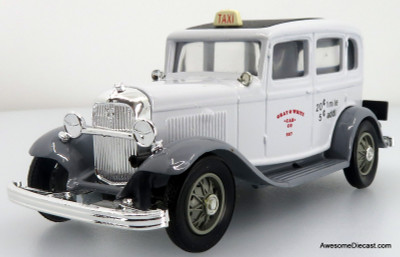 1932 Ford V8 Taxi, White/Grey 1:43 Diecast Model Car by Eligor