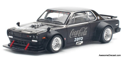 Nissan Skyline GT-R V8 Drift (Hakosuka), Dark Chrome 1:64 Diecast