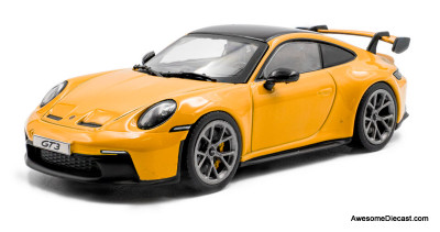2022 Porsche 911 (992) GT3 RS, Yellow/Carbon Fiber 1:43 Diecast