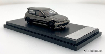Honda Civic EG6, Chrome Purple Blue 1:64 Diecast Model Car by