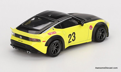 Mini GT 1:64 CLDC Magazine w/Nissan Z LB Nation Works, Metallic Red