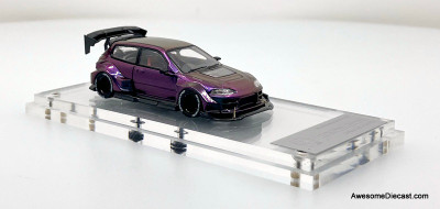 1996 Kevmanzz Honda Civic EG6 Widebody, Blue/Pink Chrome 1:64