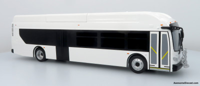 NFI Xcelsior XN40 Transit Bus: Blank White 1:43 ABS Plastic Bus Model by Iconic Replicas