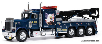 1980 Peterbilt 359 Wrecker, Blue w/Eagle 1:43 Diecast Model Truck by IXO