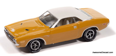 1971 Dodge Challenger R/T, Butterscotch 1:64 Diecast Model Car by Johnny Lightning