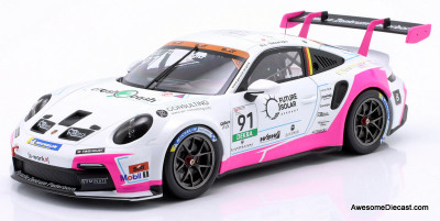 2025 Porsche 911 GT3 #91 A-Workx Porsche Carrera Cup Germany 1:18 Diecast Model Car by IXO