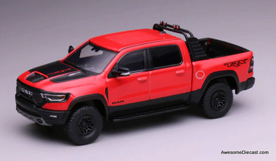 Dodge Ram 1500 SRX Sports Pick-Up Truck, Red 1:64 Diecast Model Truck by 596 Model