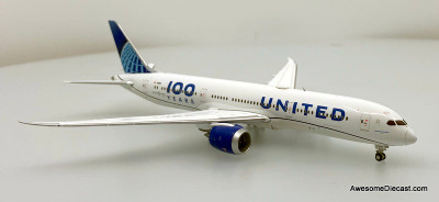 Boeing 787-9 Dreamliner: United Airlines (Reg #N61101)100 Years Livery 1:400 Diecast Model Plane by Gemini 200