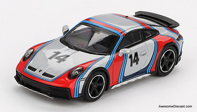 1978 Porsche 911 #14, Ice Grey Metallic: Dakar Rally 1978 1:64 Diecast Model Car by Mini GT