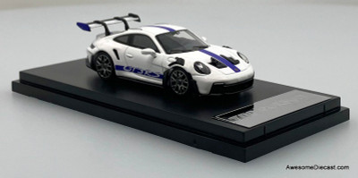Porsche 911 GT3 RS (992), White 1:64 Diecast Model Car by TPC