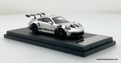 Porsche 911 GT3 RS (992), Silver 1:64 Diecast Model Car by TPC