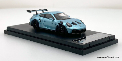 Porsche 911 GT3 RS (992), Ice Blue Metallic 1:64 Diecast Model Car by TPC