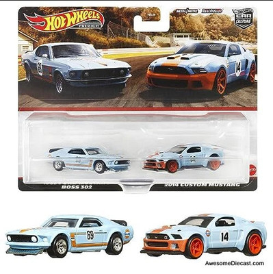 Hot Wheels Car Culture 2 Pack 1969 Ford Mustang Boss 302 & 2014 Custom Mustang 1:64 Diecast Model Car by Hot Wheels