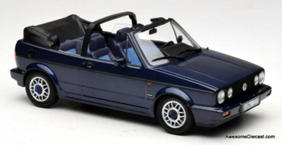 1991 Volkswagen Golf Cabriolet "Quartett" Inca Blue Metallic 1:18 Diecast Model Car by Norev