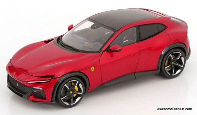 2022 Ferrari Purosangue, Red Metallic 1:18 Diecast Model Car by Polistil