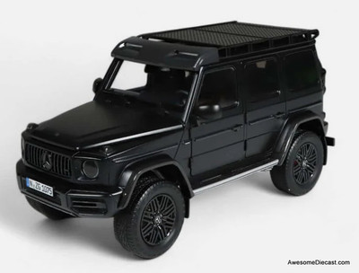 2023 Mercedes AMG G63 4x4, Night Black 1:18 Diecast Model Car by NZG