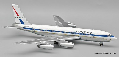 Boeing 720-022: United Airlines (Reg #N7227U), Polished 1:200 Diecast Model Plane by Inflight 200