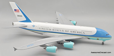 Airbus A380-800: USAF Air Force One (Reg #38000) 1:200 Diecast Model Plane by B Models