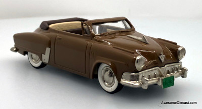 1952 Studebaker Commander Convertible, Brown 1:43 White Metal Model Car by The Brooklin Collection
