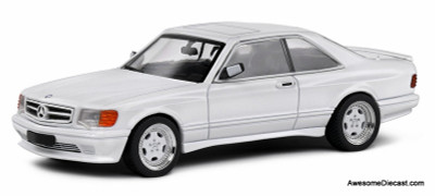 1990 Mercedes Benz 560 SEC Wide Body, Classic White 1:43 Diecast Model Car by Solido
