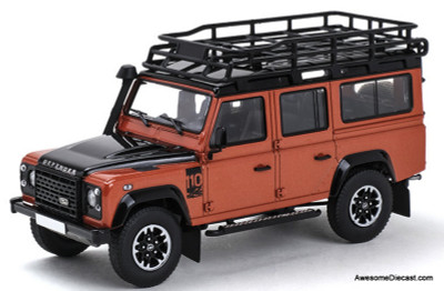 2015 Land Rover Defender 110 (Adventure Edition), Metallic Orange/Black 1:43 Diecast Model Car by Almost Real