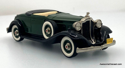 1932 Packard Light 8 Convertible, Green 1:43 White Metal Model Car by The Brooklin Collection
