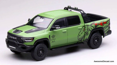 Dodge Ram 1500 SRX Sports Pick-Up Truck, Green 1:64 Diecast Model Truck by 596 Model