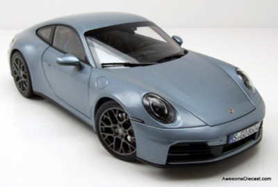 2024 Porsche 911 Carrera, Polar Silver Metallic 1:18 Diecast Model Car by Norev