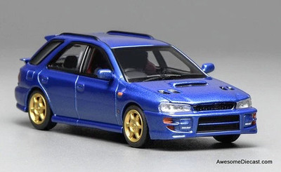 Subaru Impreza Wagon WRX STi Version VI, Rally Blue 1:64 Diecast Model Car by MotorHelix