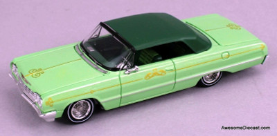Chevrolet Impala West Coast Bouncing Cars, Avocado Green 1:64 Diecast Model Car by Fine Works64