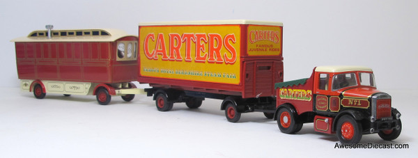 Corgi 1:50 Scammell Highwayman Closed Pole Trailer & Caravan - Carter's