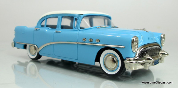 Brooklin Models 1:43 1954 Buick Special Four Door Sedan- Arctic White & Malibu Blue