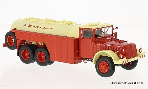 Premium ClassiXXs 1:43 Tatra 111 C Petrol Tanker Truck, cream/red