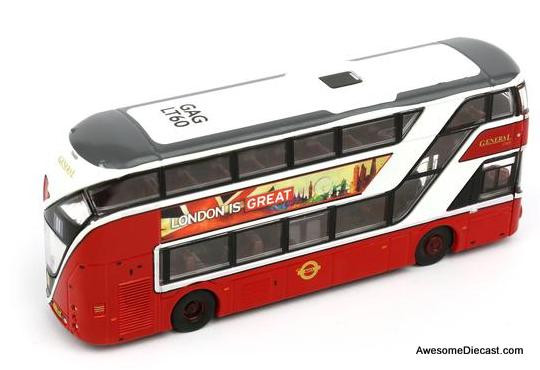 Tiny 1:110 New Routemaster Bus London General Livery LT60 Liverpool Street
