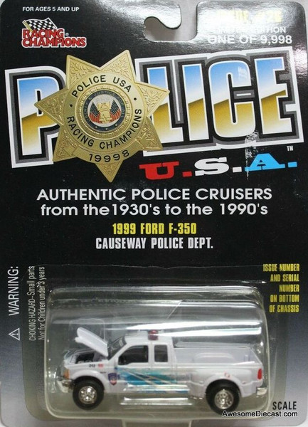 Racing Champions 1:67 1999 Ford F-350 'Causeway Police Department'