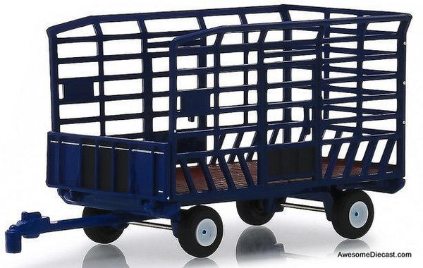 Greenlight 1:64 Bale Throw Wagon, Blue