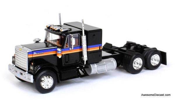 Advantage Diecast 1:64 1977 Chevrolet Bison Sleeper Cab Tandem Axle Road Tractor , Black