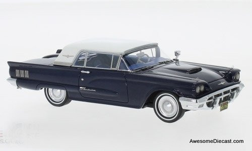 NEO 1:43 1960 Ford Thunderbird Hardtop, Metallic Dark Blue/White